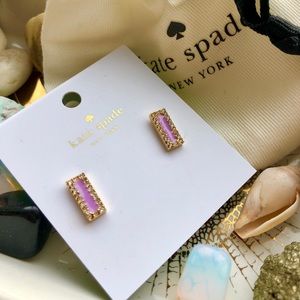 Kate Spade Lilac Petal Stone Earrings